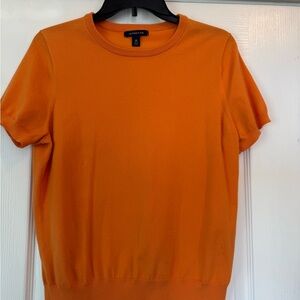 Women’s lands end short sleeve sweater like shirt  size medium